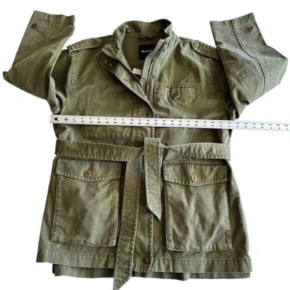 Olive Green Women's Utility Jacket - Picture 10 of 12